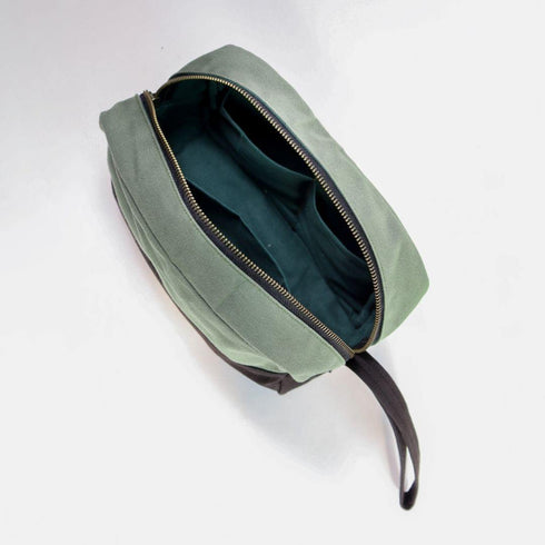 Oryx Canvas Dopp Kit - - Charcoal Black - Toiletry / Travel / Artist Kit Bag